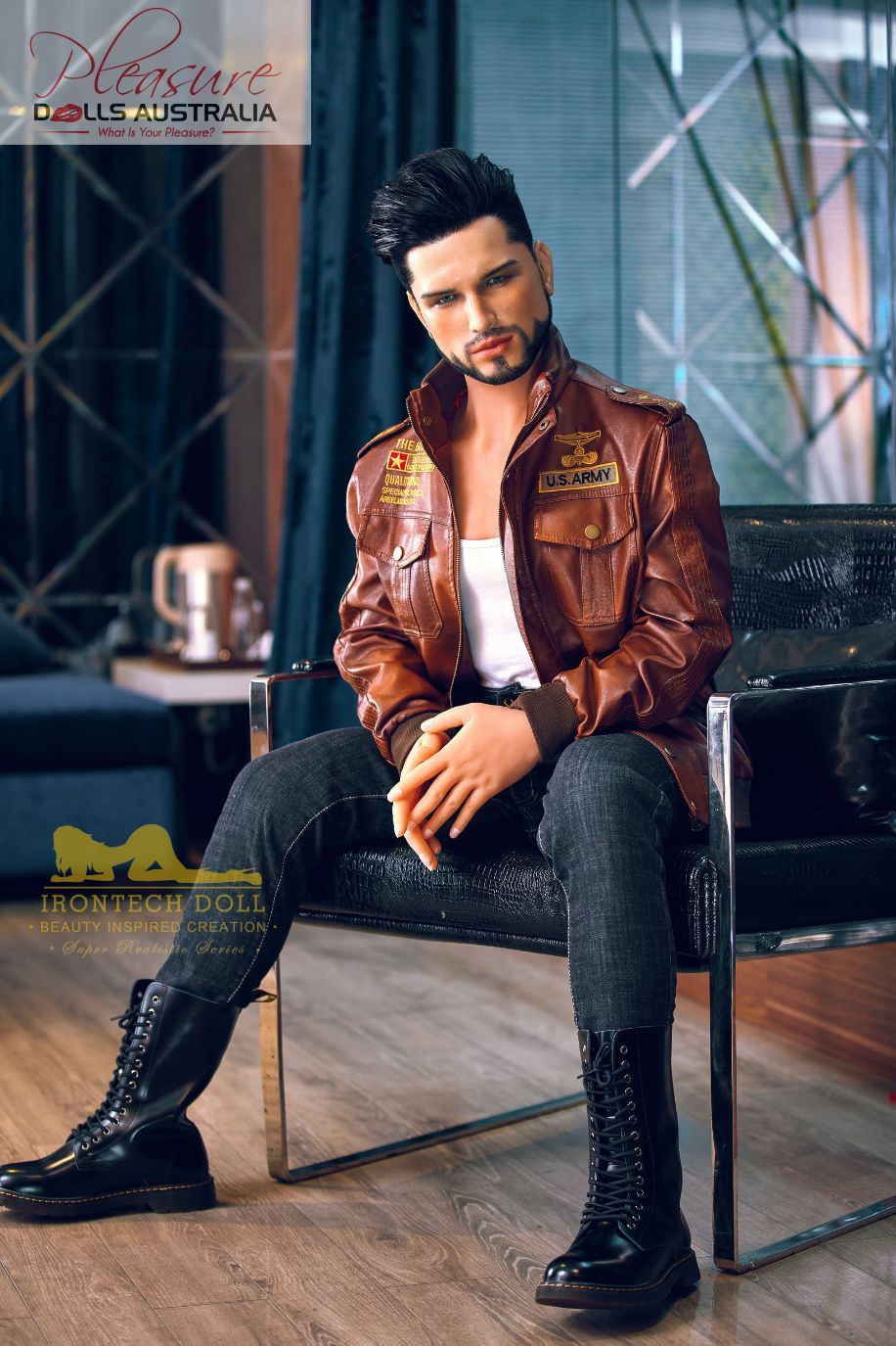KELVIN (casual)<br>162cm Irontech Male Sex Doll<br>TPE Body / Silicone Head - Pleasure Dolls Australia