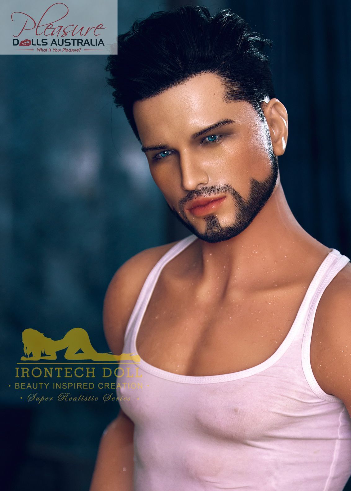 KELVIN (casual)<br>162cm Irontech Male Sex Doll<br>TPE Body / Silicone Head - Pleasure Dolls Australia