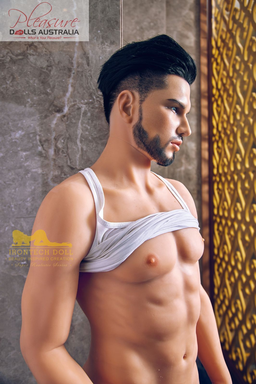 KELVIN (casual)<br>162cm Irontech Male Sex Doll<br>TPE Body / Silicone Head - Pleasure Dolls Australia