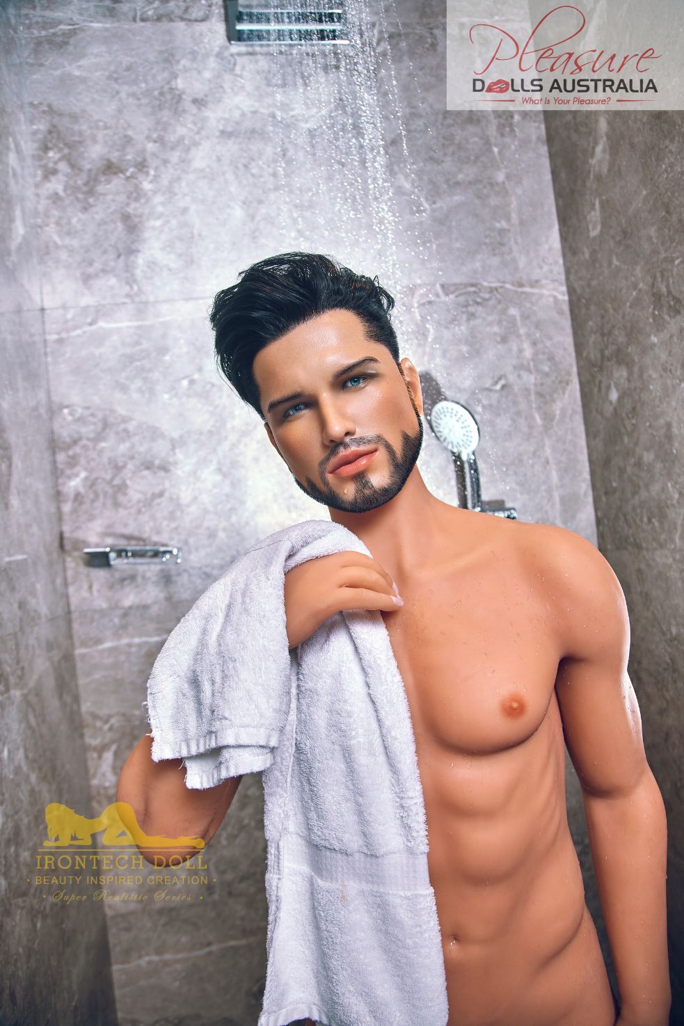 KELVIN (casual)<br>162cm Irontech Male Sex Doll<br>TPE Body / Silicone Head - Pleasure Dolls Australia