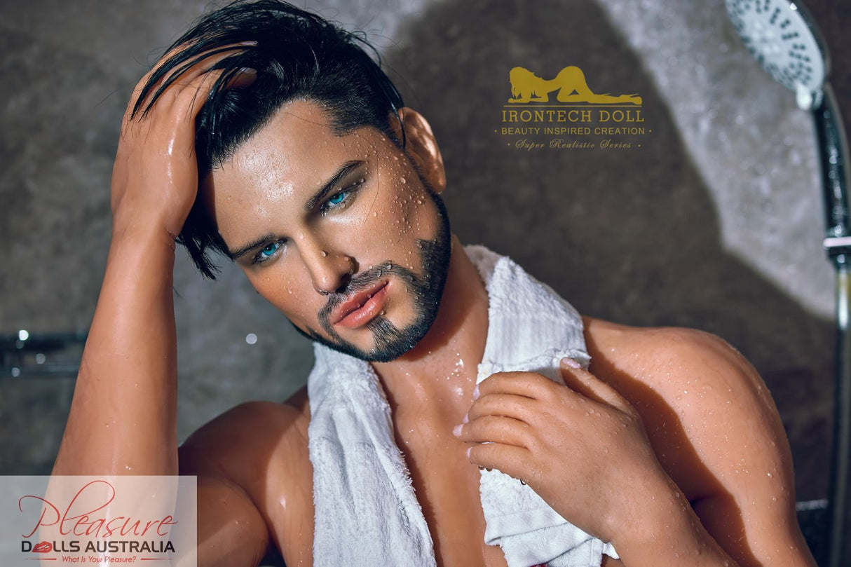KELVIN (casual)<br>162cm Irontech Male Sex Doll<br>TPE Body / Silicone Head - Pleasure Dolls Australia