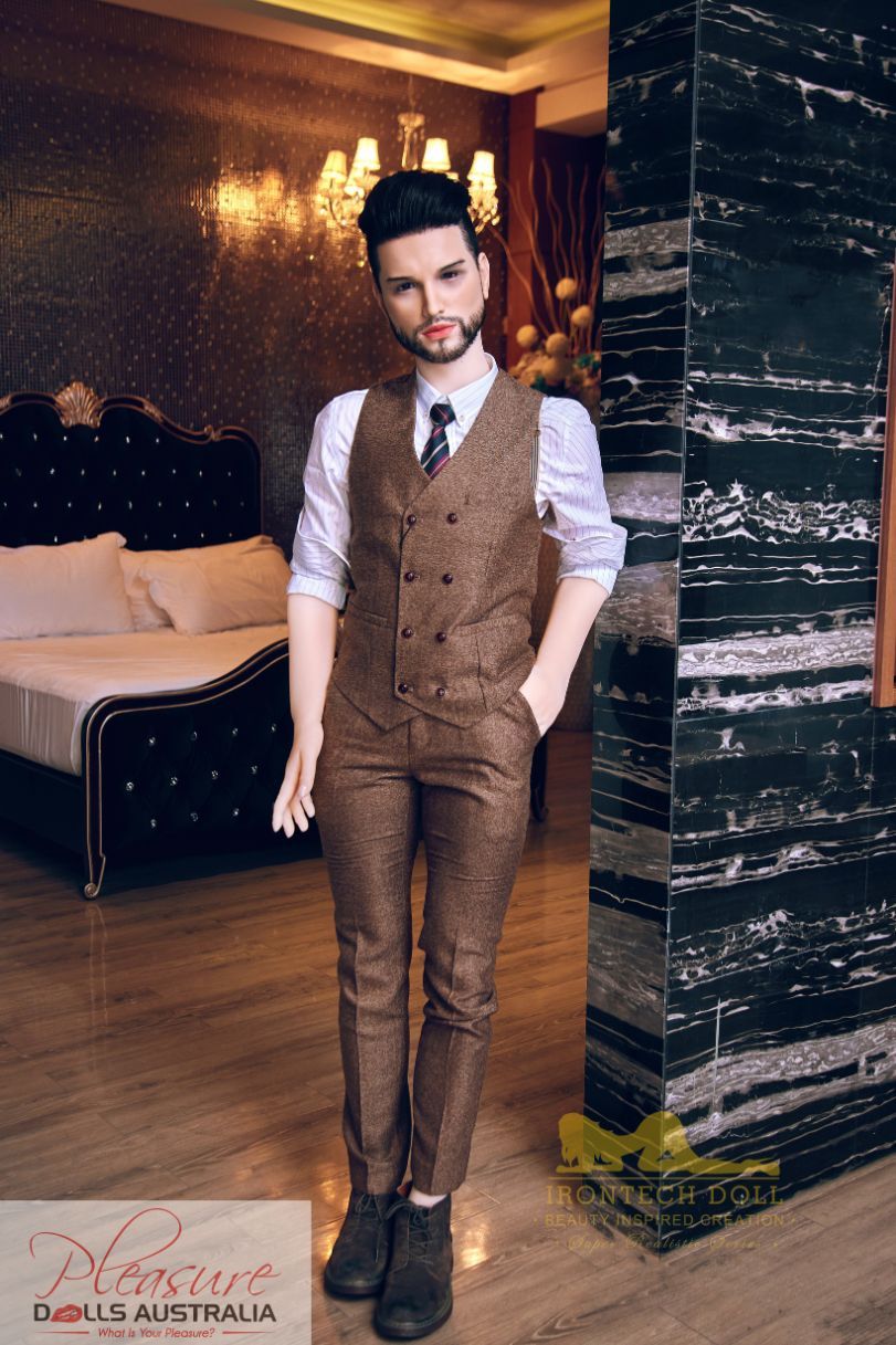 KELVIN (suit)<br>162cm Irontech Male Sex Doll<br>TPE Body / Silicone Head - Pleasure Dolls Australia