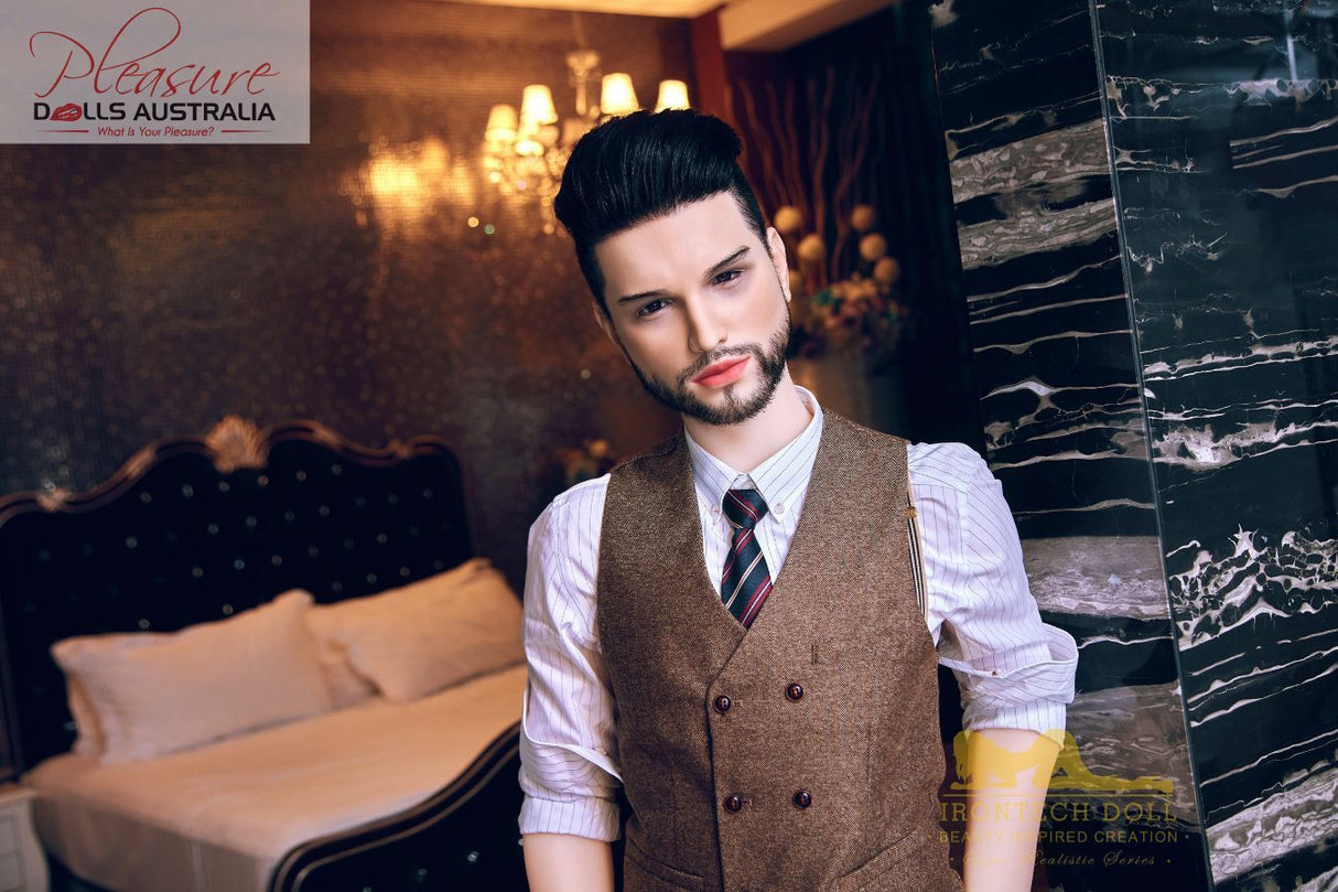 KELVIN (suit)<br>162cm Irontech Male Sex Doll<br>TPE Body / Silicone Head - Pleasure Dolls Australia