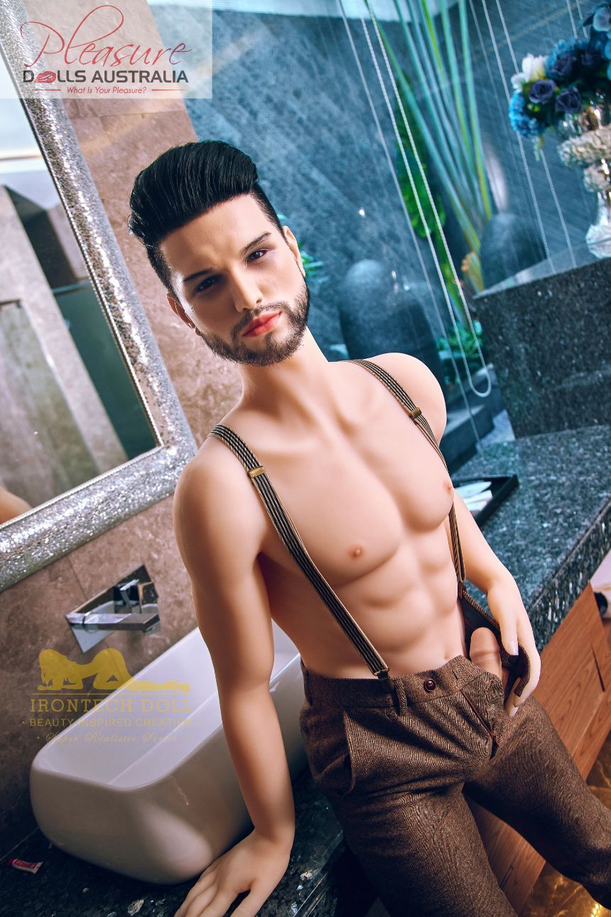 KELVIN (suit)<br>162cm Irontech Male Sex Doll<br>TPE Body / Silicone Head - Pleasure Dolls Australia