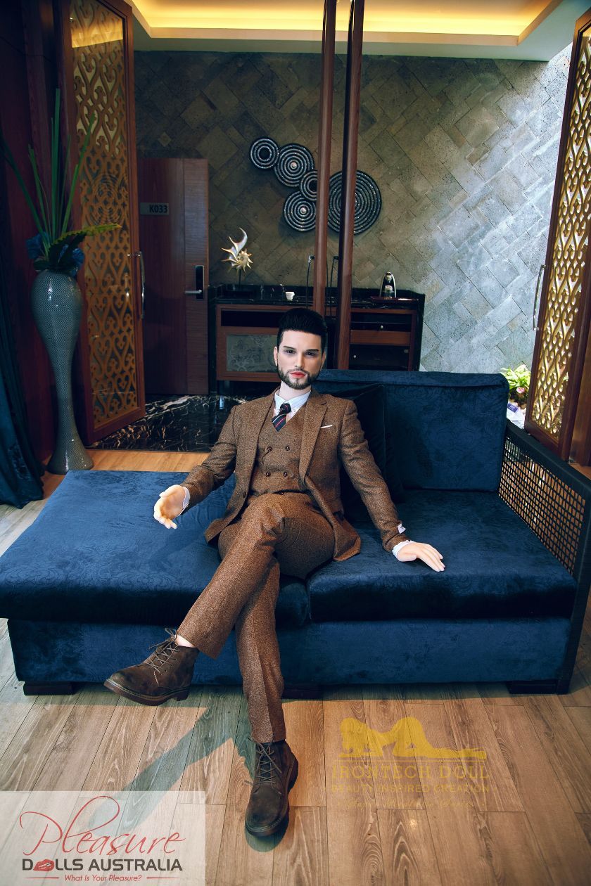 KELVIN (suit)<br>162cm Irontech Male Sex Doll<br>TPE Body / Silicone Head - Pleasure Dolls Australia