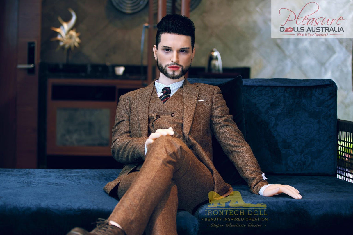 KELVIN (suit)<br>162cm Irontech Male Sex Doll<br>TPE Body / Silicone Head - Pleasure Dolls Australia