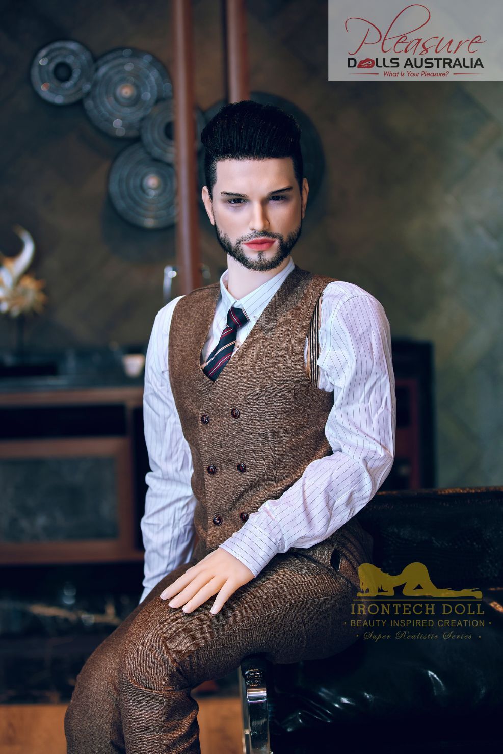 KELVIN (suit)<br>162cm Irontech Male Sex Doll<br>TPE Body / Silicone Head - Pleasure Dolls Australia